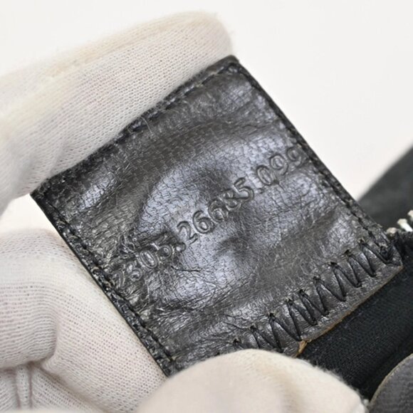 FENDI Logo Shoulder Bag Canvas Leather Gray SHW Italy 32EE760 - Picture 16 of 16